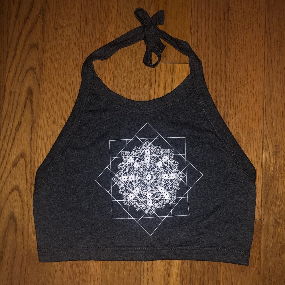 La Hearts Double Tie Halter Top - Picture 1 of 2